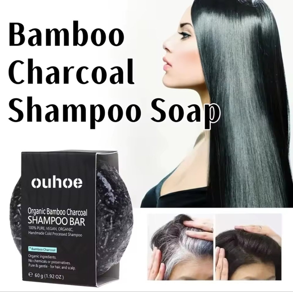 HUE Black Bamboo Charcoal Shampoo Bar - Picture 2 of 7